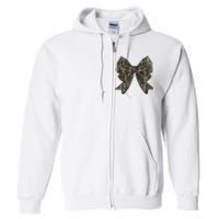 Camo Coquette Bow Duck Hunt Duck Hunting Women Full Zip Hoodie