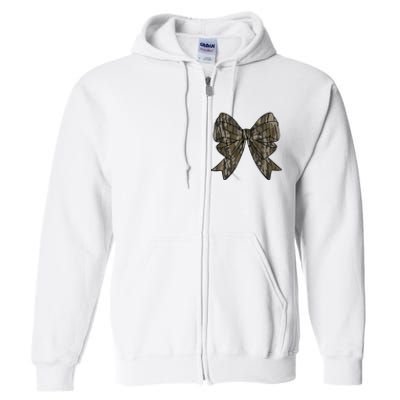 Camo Coquette Bow Duck Hunt Duck Hunting Women Full Zip Hoodie