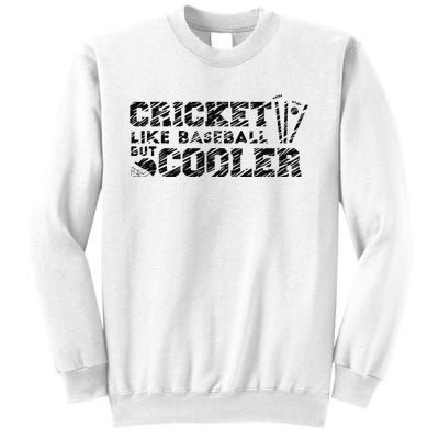 Cricketer Cricketing Bat And Ball Sport Retro Cricket Player Sweatshirt