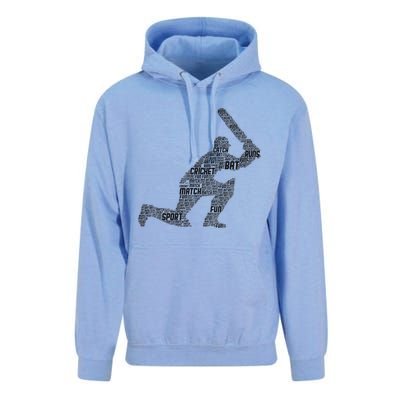 Cricketer Cricketing Bat And Ball Sport Retro Cricket Player Unisex Surf Hoodie