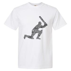 Cricketer Cricketing Bat And Ball Sport Retro Cricket Player Garment-Dyed Heavyweight T-Shirt