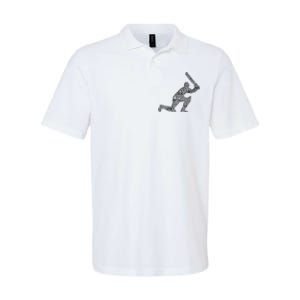 Cricketer Cricketing Bat And Ball Sport Retro Cricket Player Softstyle Adult Sport Polo