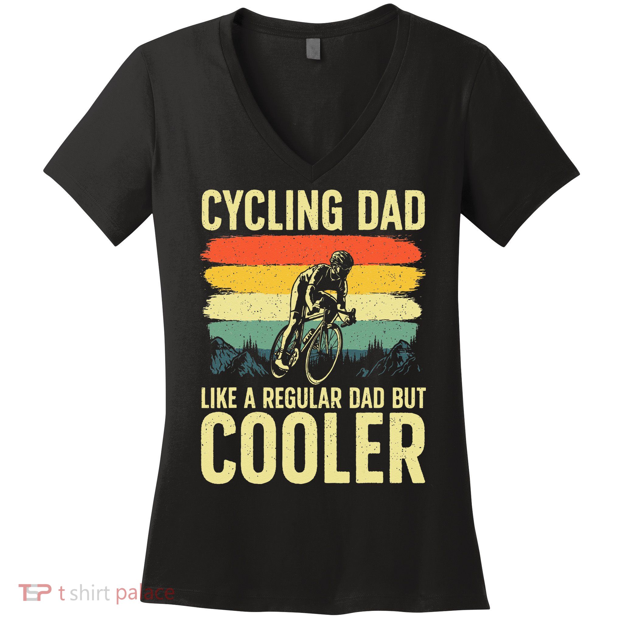 Cool Cycling Bicycling Bikers Bicycle Bike Rider Women's V-Neck T-Shirt