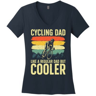 Cool Cycling  Bicycling Bikers Bicycle Bike Rider Women's V-Neck T-Shirt