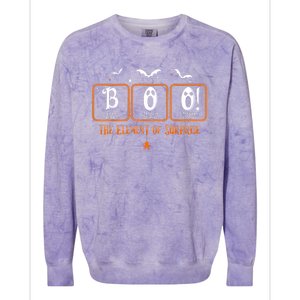 Cute Chemistry Boo The Element Of Surprise Chemist Halloween Colorblast Crewneck Sweatshirt