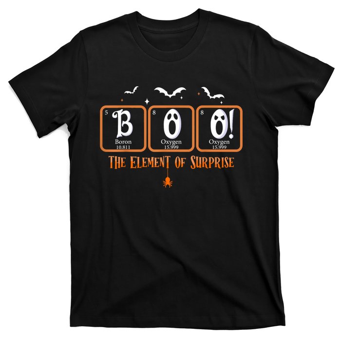 Cute Chemistry Boo The Element Of Surprise Chemist Halloween T-Shirt