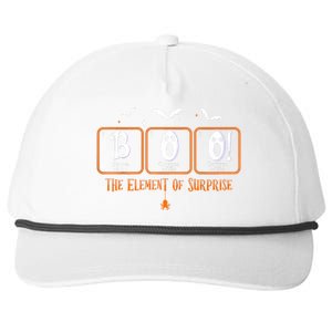 Cute Chemistry Boo The Element Of Surprise Chemist Halloween Snapback Five-Panel Rope Hat