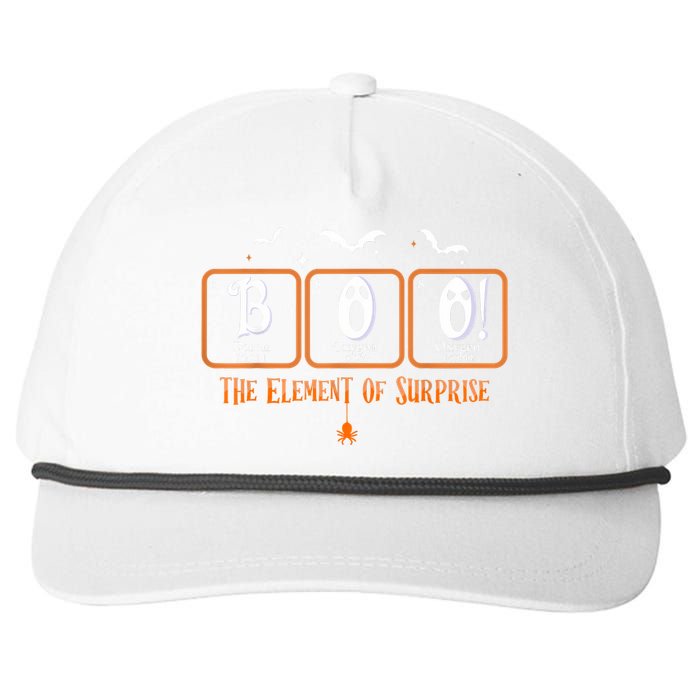 Cute Chemistry Boo The Element Of Surprise Chemist Halloween Snapback Five-Panel Rope Hat