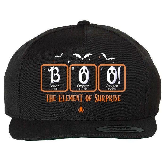 Cute Chemistry Boo The Element Of Surprise Chemist Halloween Wool Snapback Cap