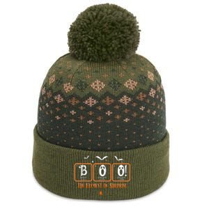 Cute Chemistry Boo The Element Of Surprise Chemist Halloween The Baniff Cuffed Pom Beanie