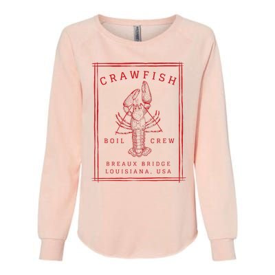 Crawfish Crew Breaux Bridge Retro Cajun Seafood Womens California Wash Sweatshirt