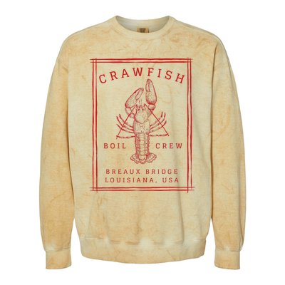 Crawfish Crew Breaux Bridge Retro Cajun Seafood Colorblast Crewneck Sweatshirt