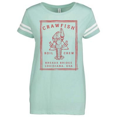 Crawfish Crew Breaux Bridge Retro Cajun Seafood Enza Ladies Jersey Football T-Shirt