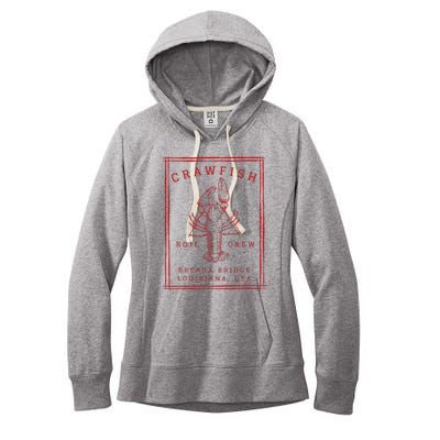 Crawfish Crew Breaux Bridge Retro Cajun Seafood Women's Fleece Hoodie