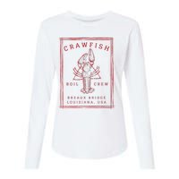 Crawfish Crew Breaux Bridge Retro Cajun Seafood Womens Cotton Relaxed Long Sleeve T-Shirt