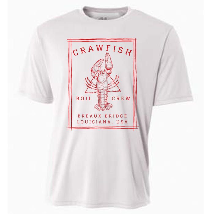 Crawfish Crew Breaux Bridge Retro Cajun Seafood Cooling Performance Crew T-Shirt