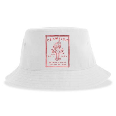 Crawfish Crew Breaux Bridge Retro Cajun Seafood Sustainable Bucket Hat