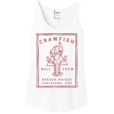 Crawfish Crew Breaux Bridge Retro Cajun Seafood Ladies Essential Tank