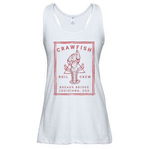 Crawfish Crew Breaux Bridge Retro Cajun Seafood Ladies Essential Flowy Tank