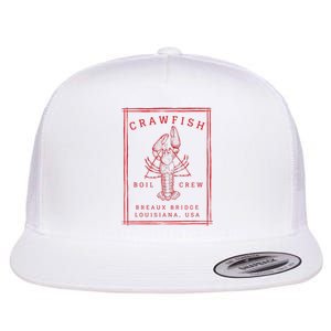 Crawfish Crew Breaux Bridge Retro Cajun Seafood Flat Bill Trucker Hat