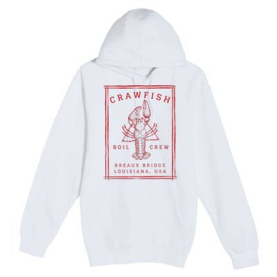 Crawfish Crew Breaux Bridge Retro Cajun Seafood Premium Pullover Hoodie