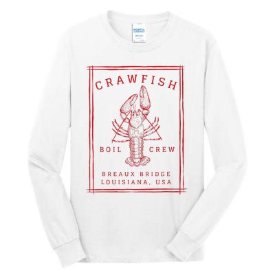 Crawfish Crew Breaux Bridge Retro Cajun Seafood Tall Long Sleeve T-Shirt