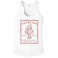 Crawfish Crew Breaux Bridge Retro Cajun Seafood Ladies PosiCharge Competitor Racerback Tank