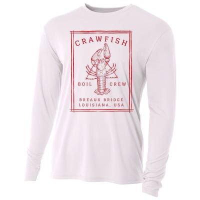 Crawfish Crew Breaux Bridge Retro Cajun Seafood Cooling Performance Long Sleeve Crew