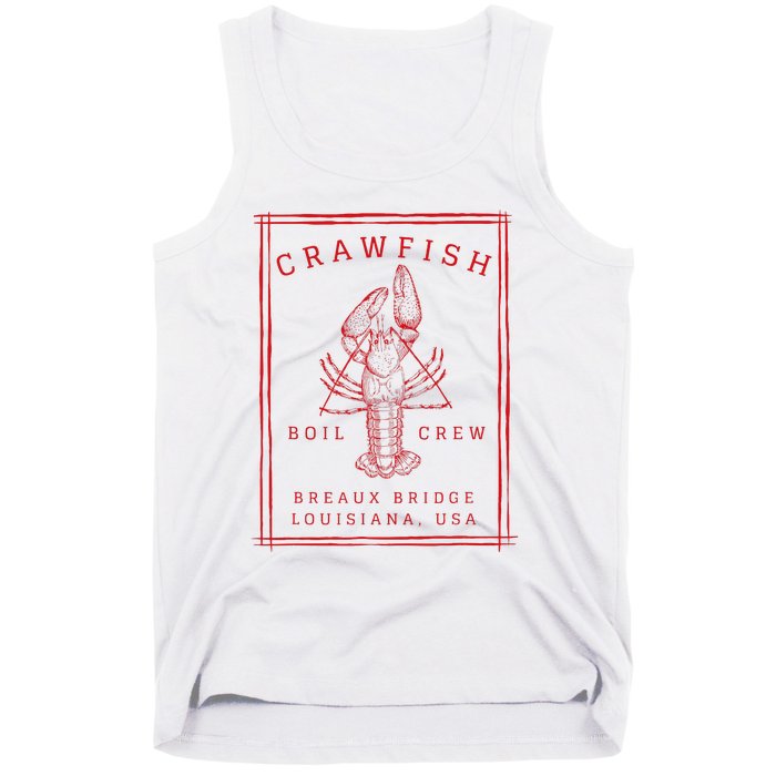 Crawfish Crew Breaux Bridge Retro Cajun Seafood Tank Top