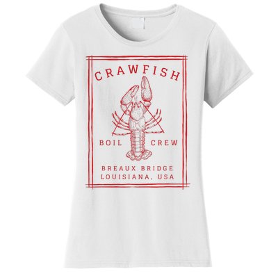 Crawfish Crew Breaux Bridge Retro Cajun Seafood Women's T-Shirt