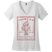 Crawfish Crew Breaux Bridge Retro Cajun Seafood Women's V-Neck T-Shirt