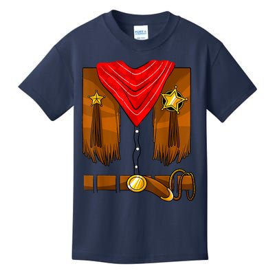 Cowboy Costume Boys Cowgirl Girls Halloween Toddler Kids T-Shirt