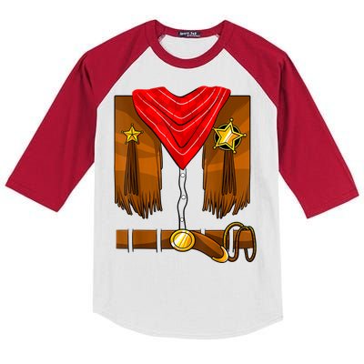 Cowboy Costume Boys Cowgirl Girls Halloween Toddler Kids Colorblock Raglan Jersey