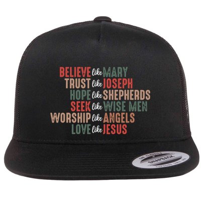 Christian Christmas Believe Like Mary Flatbill Hat