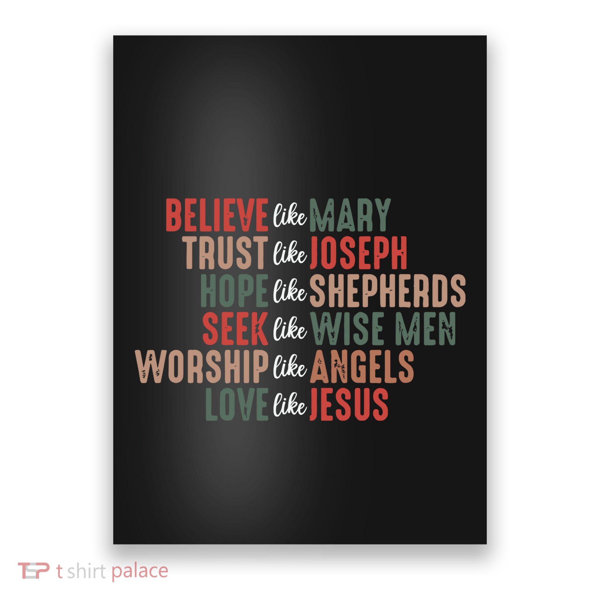 Christian Christmas Believe Like Mary Poster