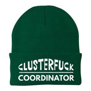 Clusterfuck Coordinator Boss Manager Dads Moms Funny Chaos Knit Cap Winter Beanie