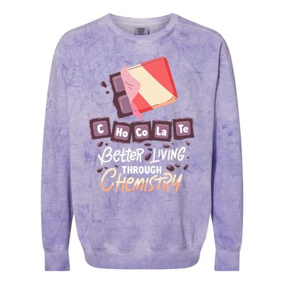 Chocolate Chemie  Better Living Through Chemistry  Colorblast Crewneck Sweatshirt