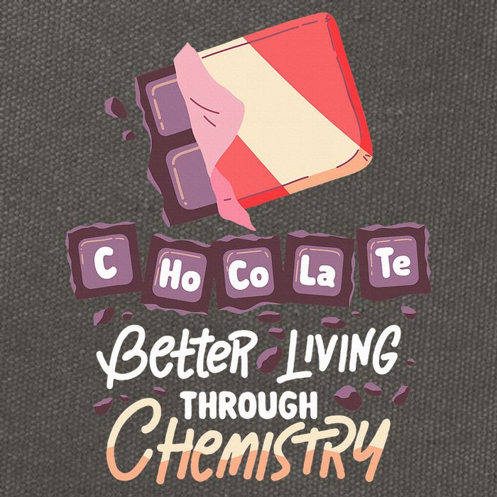 Chocolate Chemie  Better Living Through Chemistry  Cotton Canvas Backpack