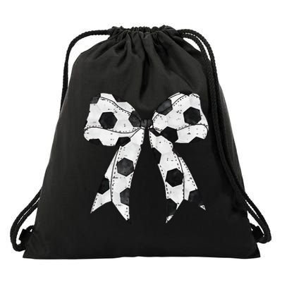 Cute Coquette Bow Funny Game Day Soccer Mom Life Team Sports Gift Drawstring Bag