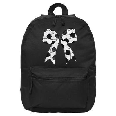 Cute Coquette Bow Funny Game Day Soccer Mom Life Team Sports Gift 16 in Basic Backpack