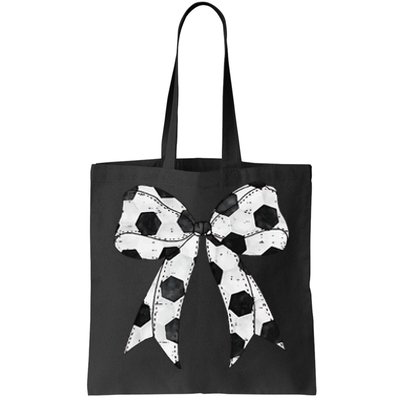 Cute Coquette Bow Funny Game Day Soccer Mom Life Team Sports Gift Tote Bag