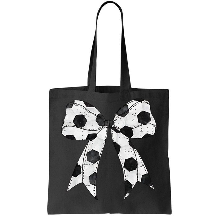 Cute Coquette Bow Funny Game Day Soccer Mom Life Team Sports Gift Tote Bag