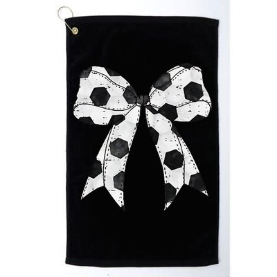 Cute Coquette Bow Funny Game Day Soccer Mom Life Team Sports Gift Golf Towel