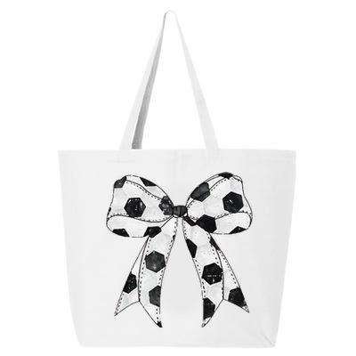 Cute Coquette Bow Funny Game Day Soccer Mom Life Team Sports Gift 25L Jumbo Tote