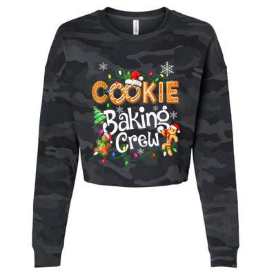 Christmas Cookie Baking Crew Family Baking Team Funny Cookie Cropped Pullover Crew