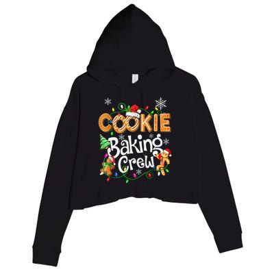 Christmas Cookie Baking Crew Family Baking Team Funny Cookie Crop Fleece Hoodie