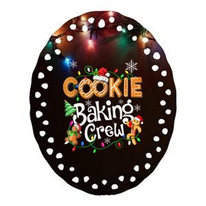 Christmas Cookie Baking Crew Family Baking Team Funny Cookie Ceramic Oval Ornament