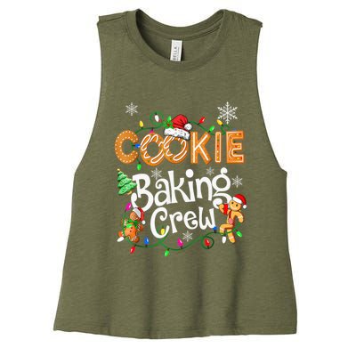 Christmas Cookie Baking Crew Family Baking Team Funny Cookie Women's Racerback Cropped Tank