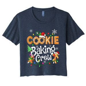 Christmas Cookie Baking Crew Family Baking Team Funny Cookie Women's Crop Top Tee