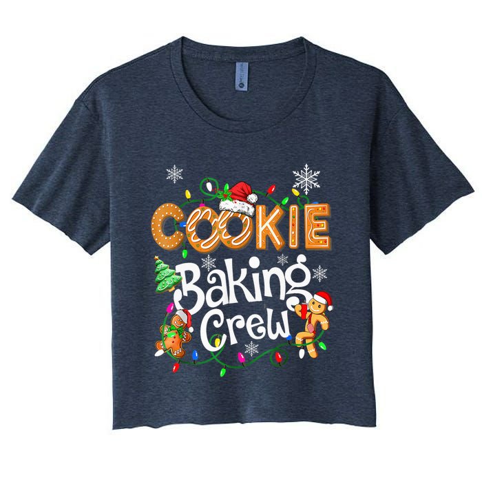 Christmas Cookie Baking Crew Family Baking Team Funny Cookie Women's Crop Top Tee